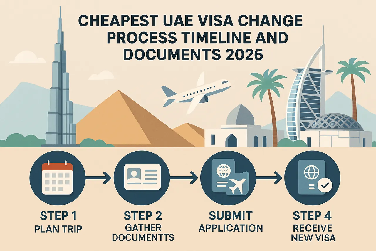 Cheapest UAE Visa Change Process Timeline and Documents 2026