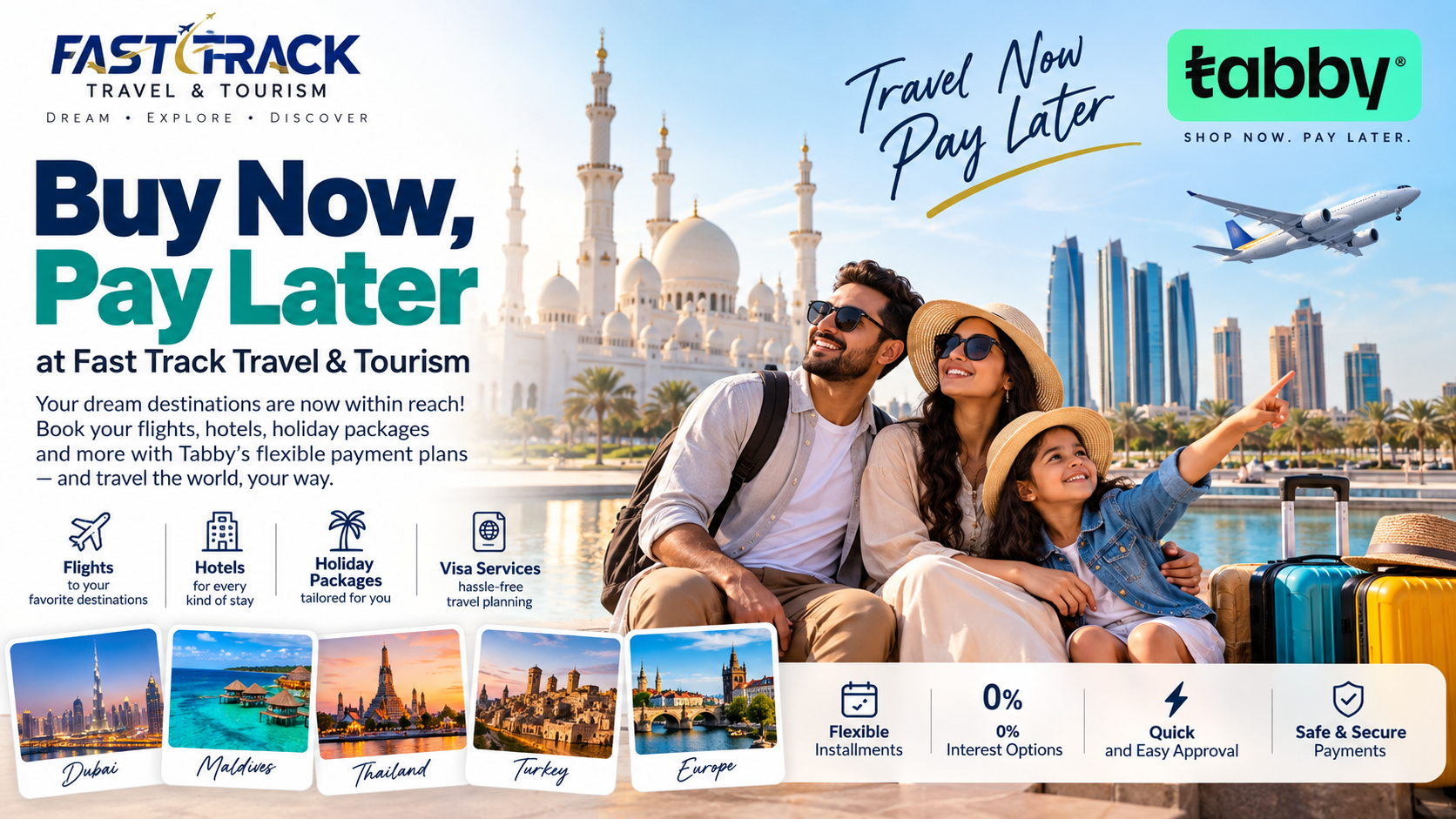 Buy Now, Pay Later Travel in Abu Dhabi with Tabby | Fast Track